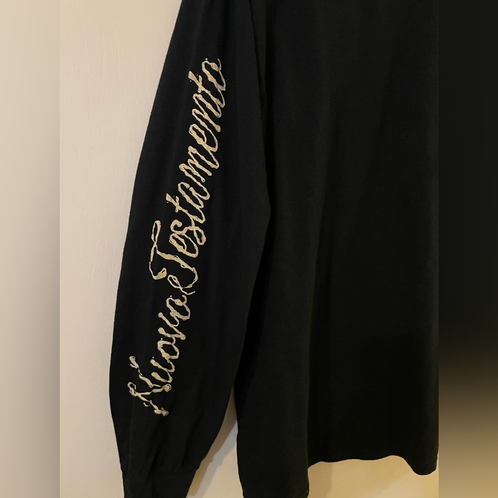 Nuovo Testamento Discoteca Italia Gildan Long Sleeve Black Shirt Sz L - Picture 3 of 7